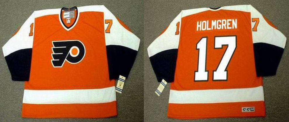 2019 Men Philadelphia Flyers #17 Holmgren Orange CCM NHL jerseys